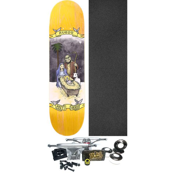 Anti Hero Skateboards Robbie Russo Pigeon Religion Assorted Colors Skateboard Deck - 8.38" x 32.25" - Complete Skateboard Bundle